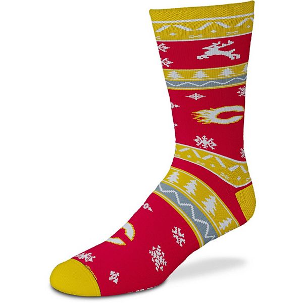 Calgary Flames for Bare Feet Youth 2-Pack Team Quarter-Length Socks