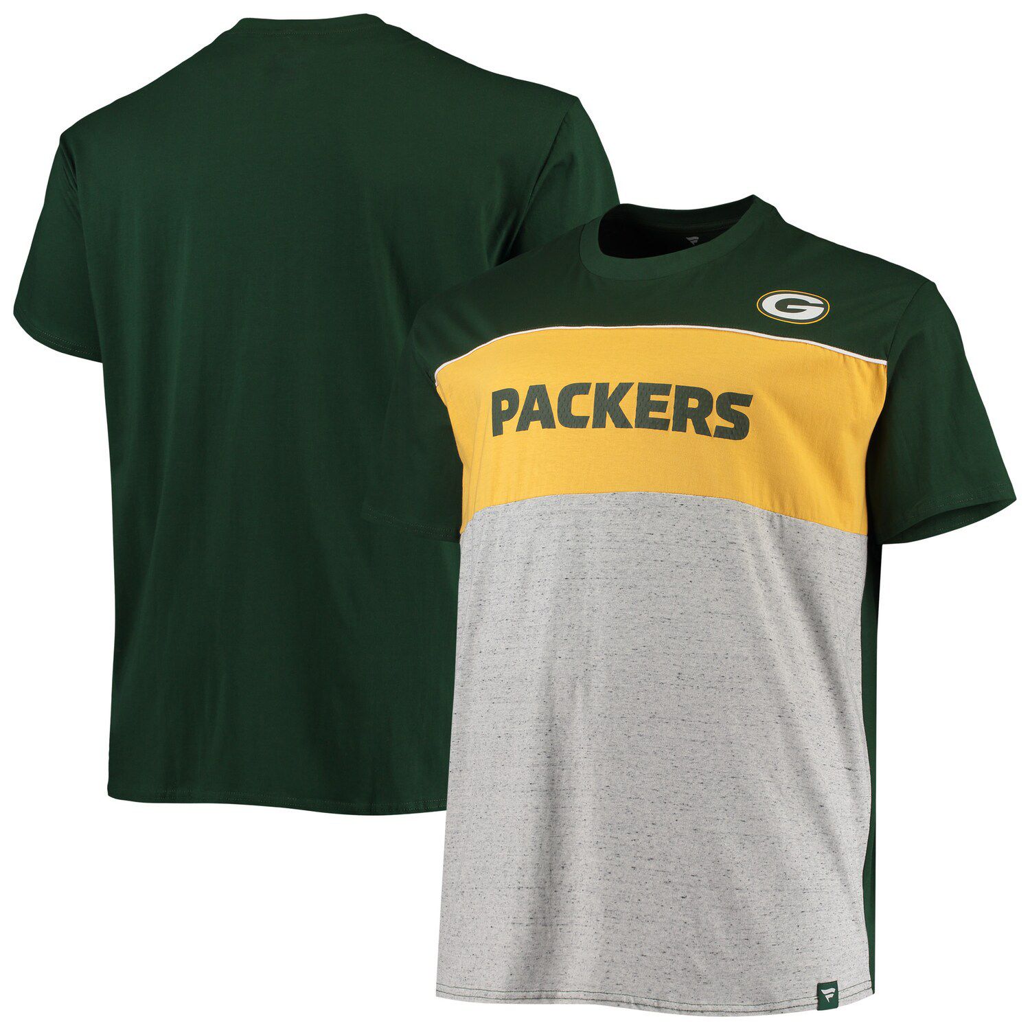 Men's Fanatics Branded Green/Gold Green Bay Packers Second Wind Raglan T- Shirt