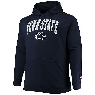 Men's Champion Navy Penn State Nittany Lions Big & Tall Arch Over Logo Powerblend Pullover Hoodie