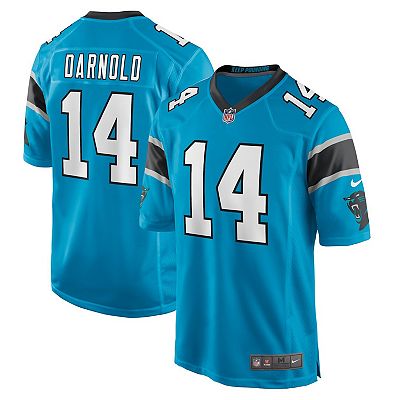 Men s Nike Sam Darnold Blue Carolina Panthers Game Jersey