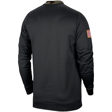 Men's Nike Black/Camo Alabama Crimson Tide Military Appreciation Performance Pullover Sweatshirt