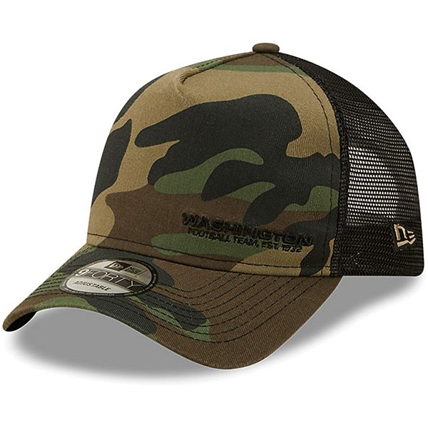 New Era Green Bay Packers Camo/Black Flawless Utility A-Frame Trucker  9FORTY Snapback Hat