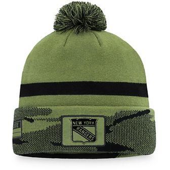 Men's Fanatics Branded Camo New York Rangers Military Appreciation Cuffed Knit Hat with Pom