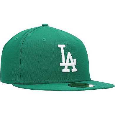 Men's New Era Kelly Green Los Angeles Dodgers White Logo 59FIFTY Fitted Hat
