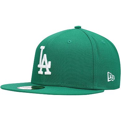 Men's New Era Kelly Green Los Angeles Dodgers White Logo 59FIFTY Fitted Hat