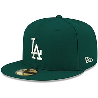 Men's New Era Green Los Angeles Dodgers White Logo 59FIFTY Fitted Hat
