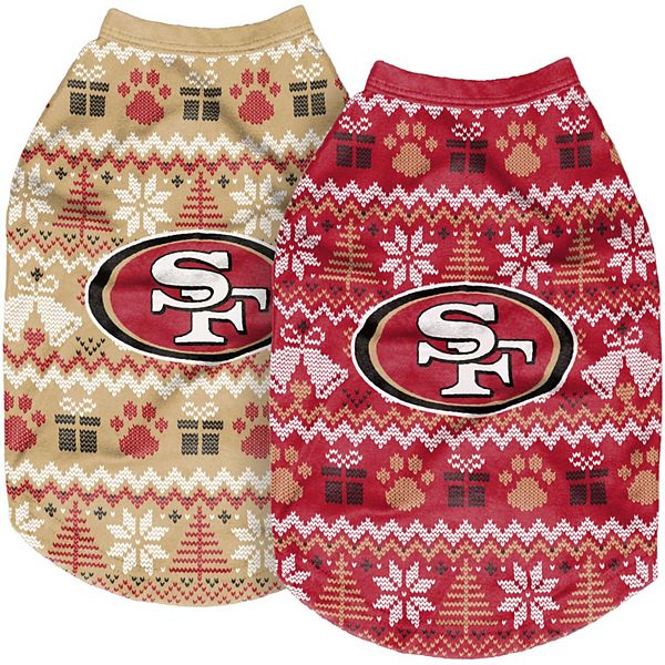 FOCO San Francisco 49ers Reversible Holiday Dog Sweater