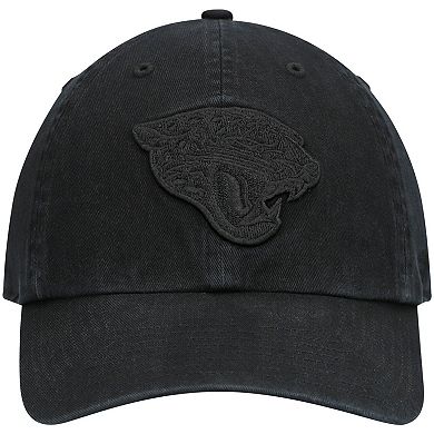 Men's '47 Black Jacksonville Jaguars Team Tonal Clean Up Adjustable Hat