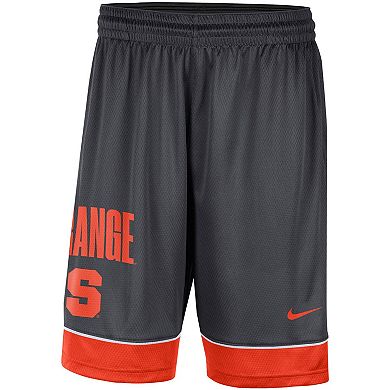 Men's Nike Charcoal/Orange Syracuse Orange Fast Break Shorts