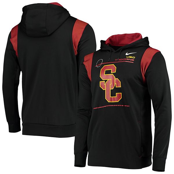 Men's Nike Black USC Trojans 2021 Team Sideline Performance Pullover Hoodie