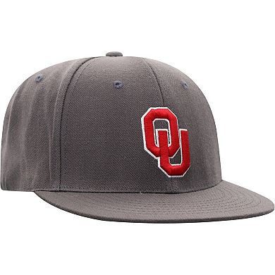 Men's Top of the World Charcoal Oklahoma Sooners Team Color Fitted Hat