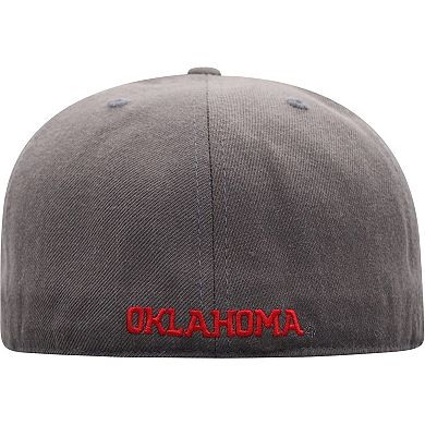 Men's Top of the World Charcoal Oklahoma Sooners Team Color Fitted Hat