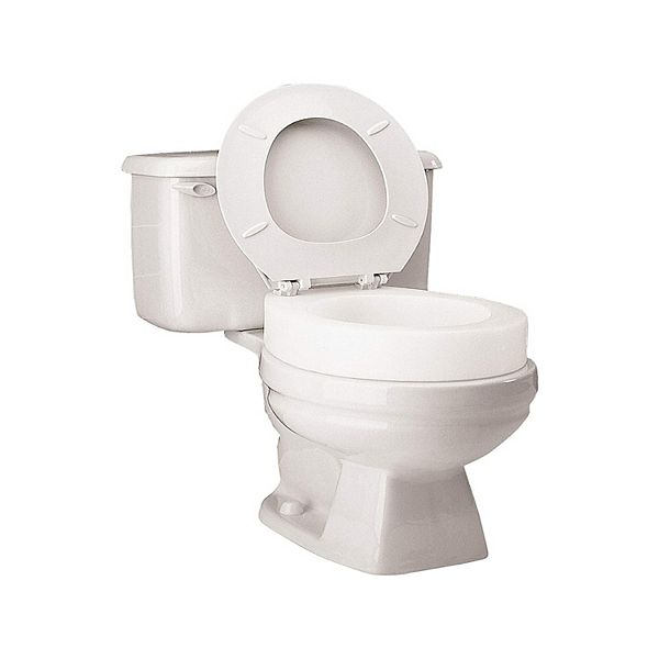 Raised Toilet Seat with Arms Elongated for Elderly Handicap Bathroom Riser Lift 
