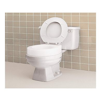 Carex Toilet Seat Riser, Elongated Raised Toilet Seat Adds 3.5 inches to Toilet Height, for Assistance Bending or Sitting, 300 Pound Weight Capacity