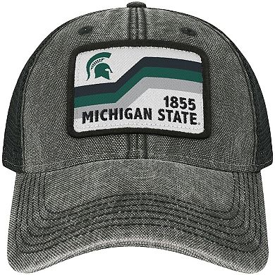 Men's Black Michigan State Spartans Sun & Bars Dashboard Trucker Snapback Hat