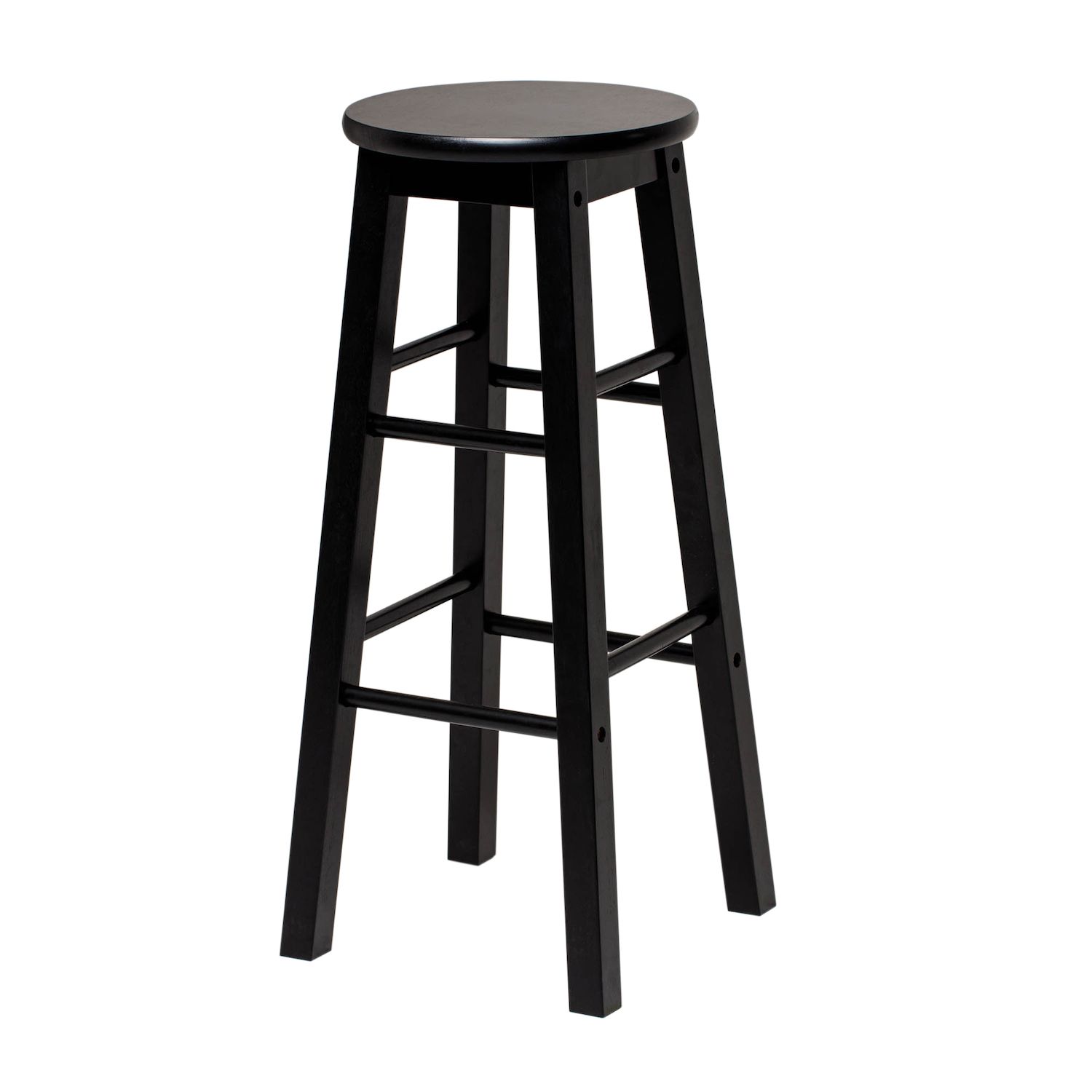 Image for Homestead Solid Wood Backless Mavka 29" Bar Stool with Round Seat, Black at Kohl's.