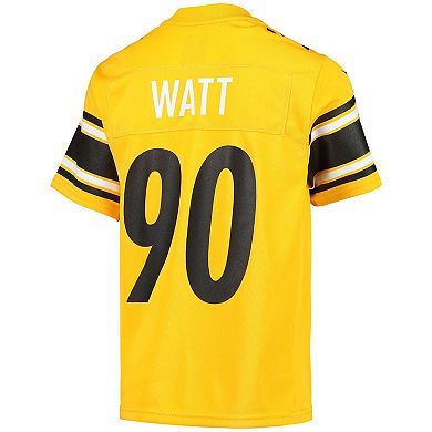 Youth Nike T.J. Watt Gold Pittsburgh Steelers Inverted Team Game Jersey