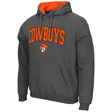 Men's Colosseum Charcoal Oklahoma State Cowboys Arch & Logo 3.0 Pullover Hoodie