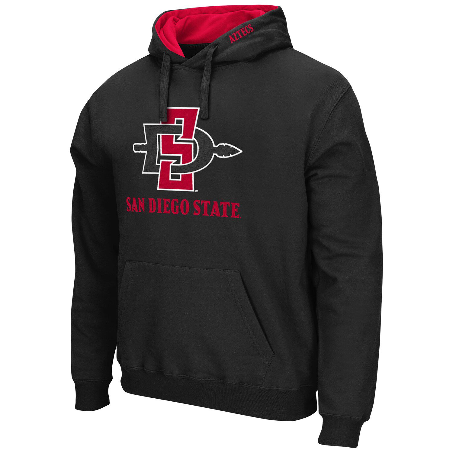 Men's Colosseum Black San Diego State Aztecs Arch And Logo Pullover Hoodie