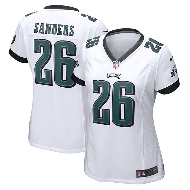 Women's Nike Miles Sanders White Philadelphia Eagles Game Jersey