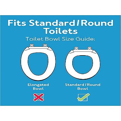 Carex Toilet Seat Riser, Round Raised Toilet Seat Adds 3.5 inches to Toilet Height, for Assistance Bending or Sitting, 300 Pound Weight Capacity
