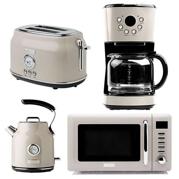 White kettle toaster microwave set sale