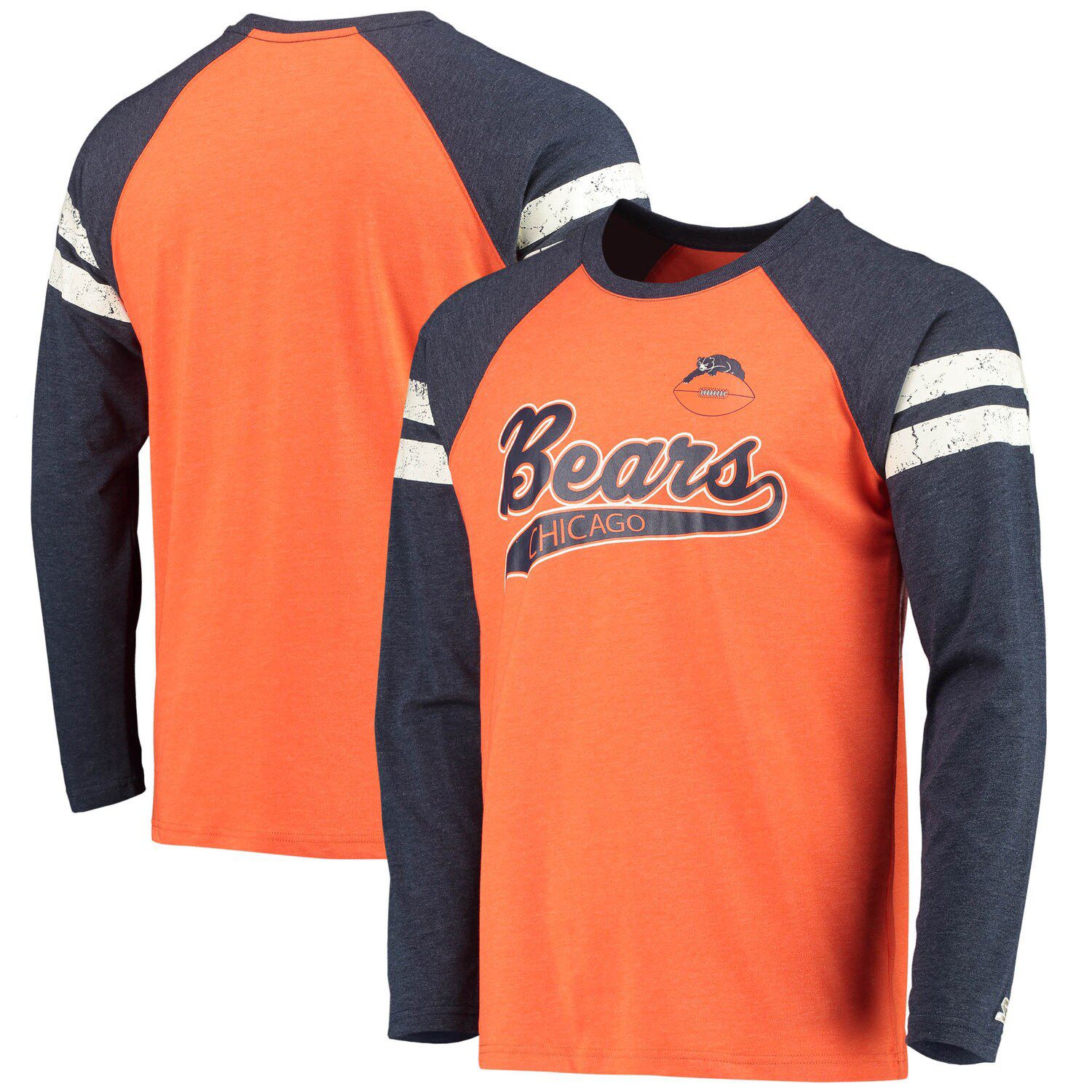 Men's Concepts Sport Heather Gray Chicago Bears Ledger Raglan