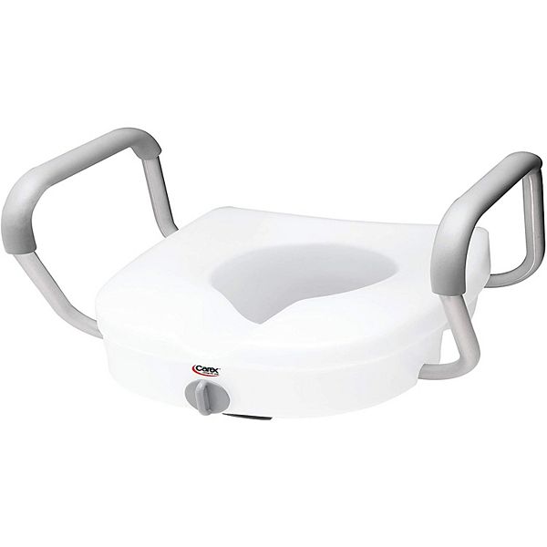 Carex E Z Lock Raised Toilet Seat With Handles 5 Inch Toilet Seat