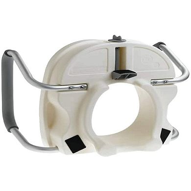Carex E-Z Lock Raised Toilet Seat with Handles - 5 Inch Toilet Seat Riser with Arms - Fits Most Toilets