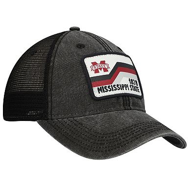 Men's Black Mississippi State Bulldogs Sun & Bars Dashboard Trucker Snapback Hat