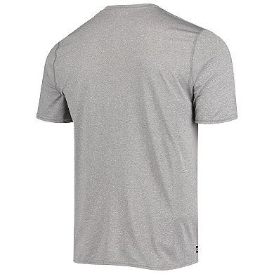 Men's New Era Heathered Gray Tampa Bay Buccaneers Combine Authentic Game On T-Shirt