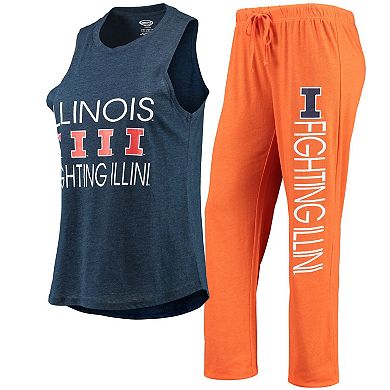 Women's Concepts Sport Orange/Navy Illinois Fighting Illini Tank Top & Pants Sleep Set