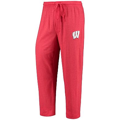 Men's Concepts Sport Red/Heathered Charcoal Wisconsin Badgers Meter Long Sleeve T-Shirt & Pants Sleep Set