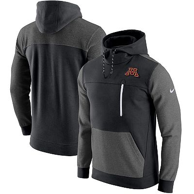 Men s Nike Black Minnesota Golden Gophers AV 15 2.0 Slim Fit Pullover Hoodie