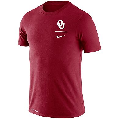 Men's Nike Crimson Oklahoma Sooners Logo Stack Legend Performance T-Shirt