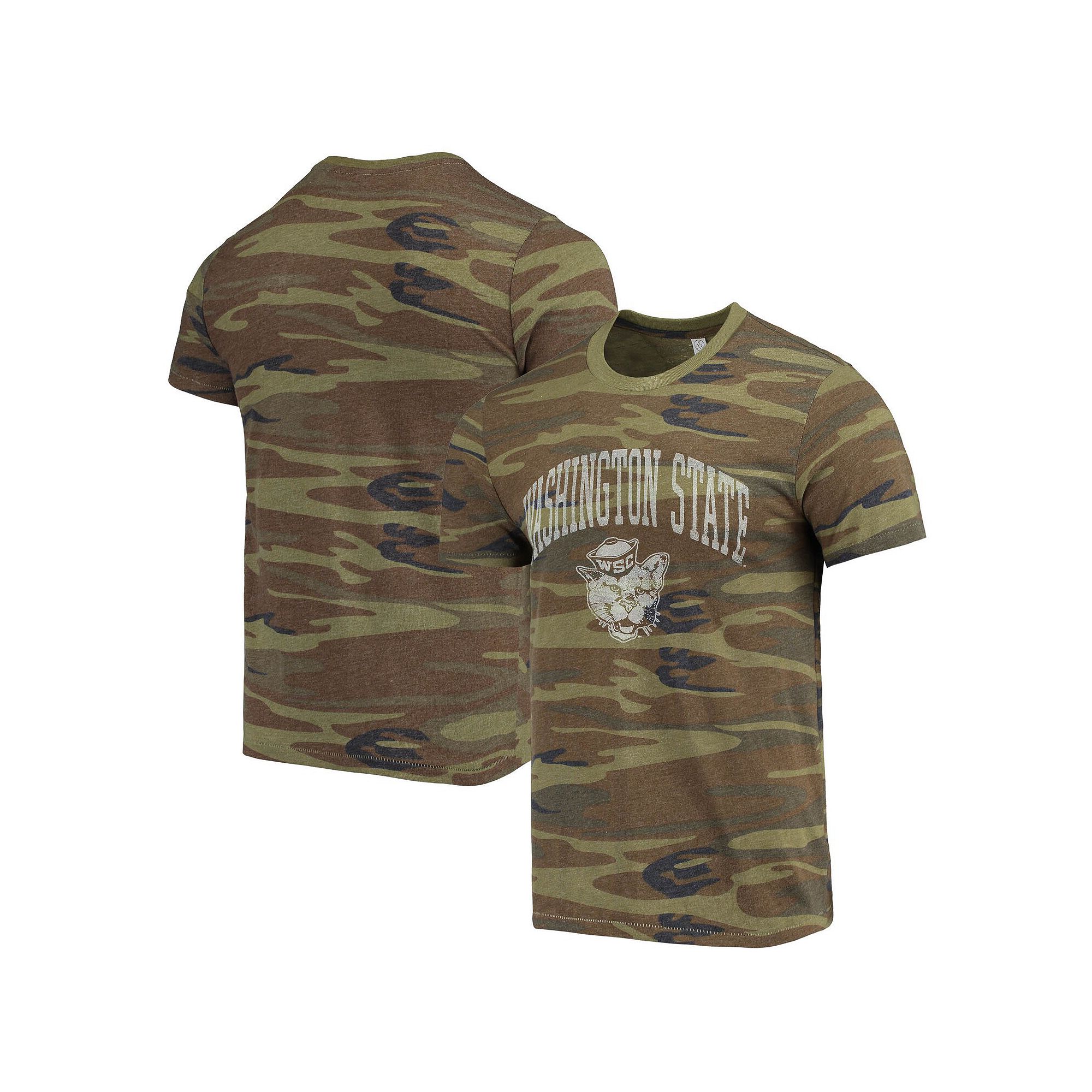 Mens Alternative Apparel Camo Washington State Cougars Arch Logo Tri-Blend