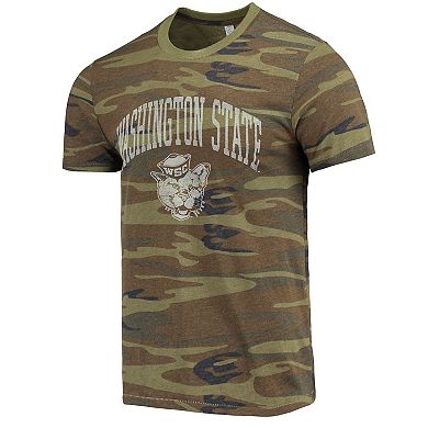 Men's Alternative Apparel Camo Washington State Cougars Arch Logo Tri-Blend T-Shirt