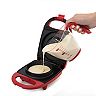 Salton WM1907 Treats Waffle Bowl Maker With Cord Wrap And Indicator Lights, Red