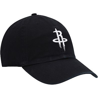 Men's '47 Black Houston Rockets Team Clean Up Adjustable Hat