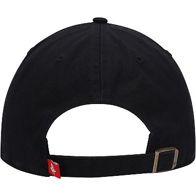 Men's '47 Black Houston Rockets Team Clean Up Adjustable Hat