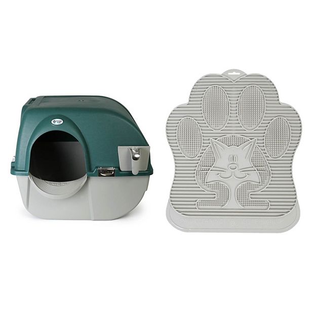 Omega Paw Enclosed No Scoop Self Cleaning Litter Box Paw