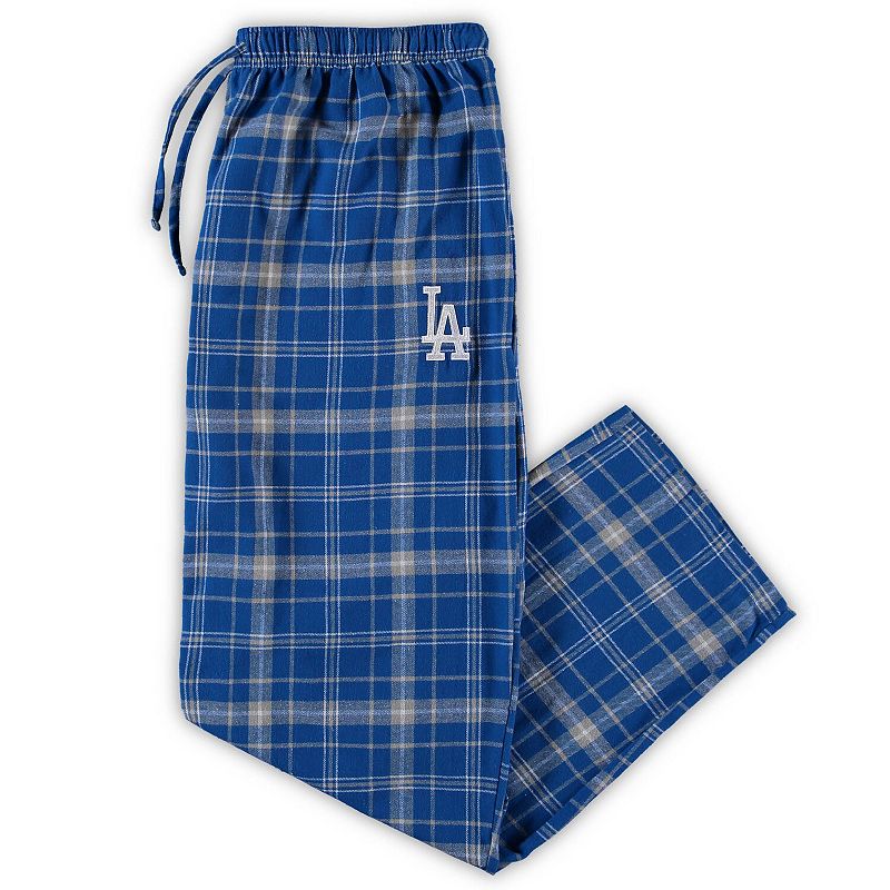 Mens Concepts Sport Royal/Gray Los Angeles Dodgers Big & Tall Team Flannel