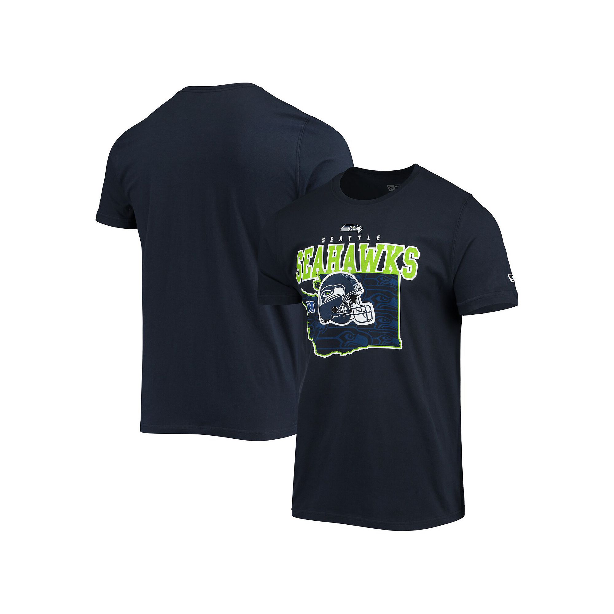 Mens New Era College Navy Seattle Seahawks Local Pack T-Shirt, Size: Mediu