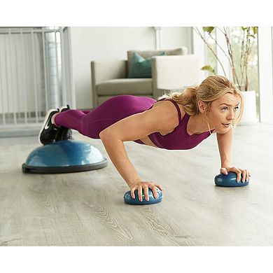 Bosu 6.5-Inch Diameter 2-Sided Dynamic Home Workout Balance Pods, Blue (2 Pack)