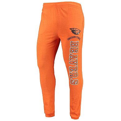 Men's Concepts Sport Orange/Charcoal Oregon State Beavers Meter Long Sleeve Hoodie T-Shirt & Jogger Pants Sleep Set
