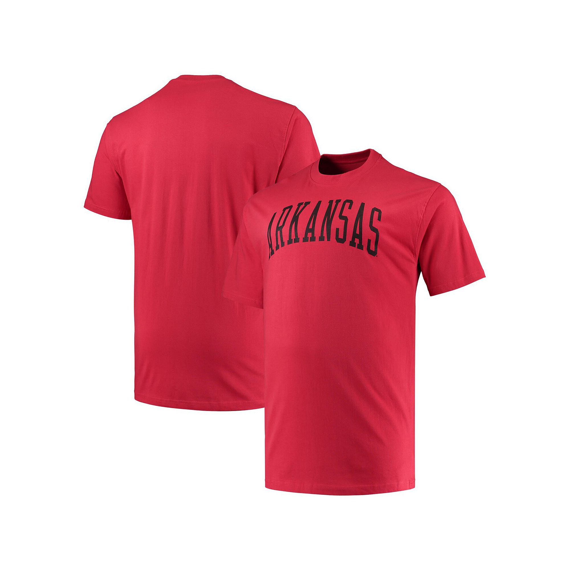Mens Champion Cardinal Arkansas Razorbacks Big & Tall Arch Team Logo T-Shi