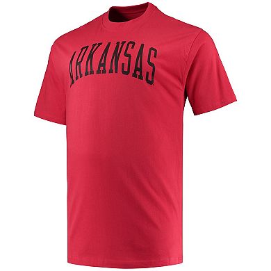 Men's Champion Cardinal Arkansas Razorbacks Big & Tall Arch Team Logo T-Shirt