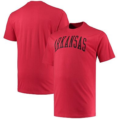 Men's Champion Cardinal Arkansas Razorbacks Big & Tall Arch Team Logo T-Shirt