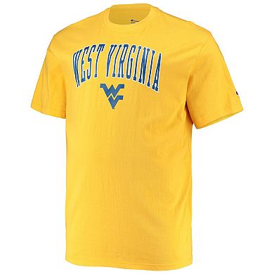 Men's Champion Gold West Virginia Mountaineers Big & Tall Arch Over Wordmark T-Shirt