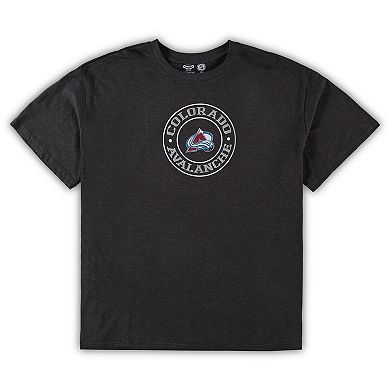 Men's Concepts Sport Burgundy/Heathered Charcoal Colorado Avalanche Big & Tall T-Shirt & Shorts Sleep Set